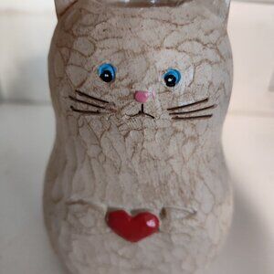 Handmade cat vase